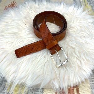 SOLD Fabio Corti Made in Italy Leather Quilted Belt L